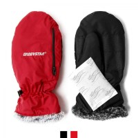 핫팩 방한방수 여자 벙어리장갑 레드