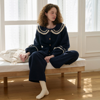 몰리 긴팔 투피스 네이비 (보아털)