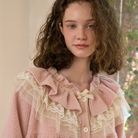 뽀네즈 긴팔 원피스 핑크 (보아털)