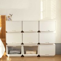 슬라이딩 리빙박스 적층형 수납 정리함 수납박스 옷 정리