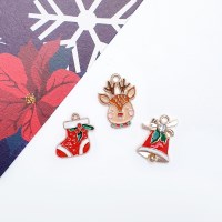메탈 크리스마스 종 양말 루돌프 펜던트 키링 재료