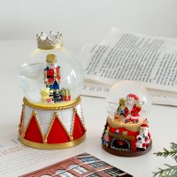 크리스마스 빈티지 원형 워터볼 크리스마스 스노우볼 무드등 4types