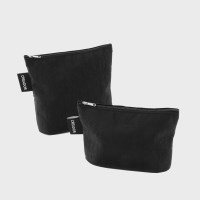 black waterproof stand zipper pouch (2 sizes)