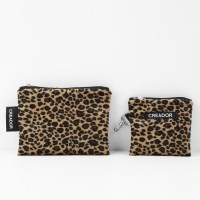 leopard fur zipper pouch (2 sizes)