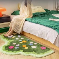 침대 발매트 꽃길 롱 러그 극세사 두꺼운 푹신한 매트