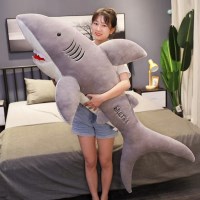 대형 상어 바디필로우 모찌 쿠션 안고자는 인형 베개