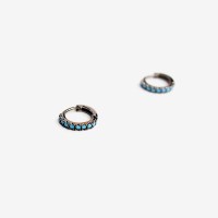 Turkey Blue Silver one touch ring earring 터키석 원터치 링귀걸이