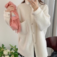 뽀글이 셔츠 포켓 양털 자켓