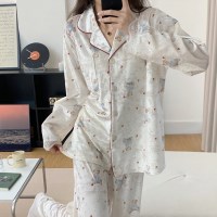 [세트] 아티오 곰돌이 벨벳 투피스 홈웨어 파자마