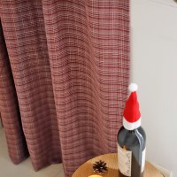 크리스마스 홀리스 윈터 체크 도어 문가리개 커튼
