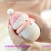 눈사람 손난로 보조배터리 10000mAh USB 충전식 휴대용 손난로
