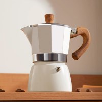 커피 모카포트 캠핑 150ml 300ml 우드손잡이 L023-O