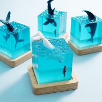 오브제 바다 고래 무드등 조명 문진 취침등 수면등 물결 물멍