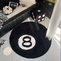 먼지없는 원형러그 포켓볼 포인트러그 침실 거실 발매트
