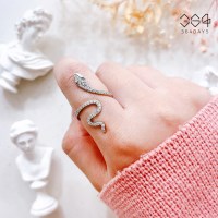 2025년 뱀띠의해 뱀반지 재물운 행운반지 오픈링 사이즈조절가능