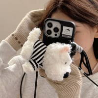 뽀글이 강아지 인형 키링 키홀더 백참 가방 파우치 열쇠고리