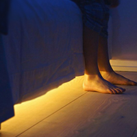 동작감지 LED 무선 센서등 무드등 1M길이 리모컨 밝기조절 건전지형 