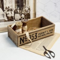 넘버853 빈티지 우드 상자 - 스몰