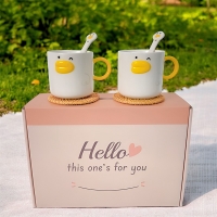 귀여운 오리 머그컵 2종 세트 홈카페 집들이 신혼부부 선물