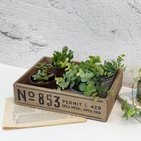 넘버853 빈티지 우드 상자 - 라지