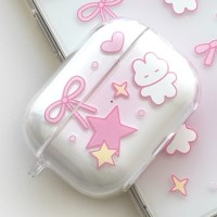 별나라 토끼 별 Y2K 에어팟 프로 버즈 이어폰 하드 케이스