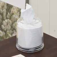 아크릴 투명 사각 원형 두루마리 롤 휴지 케이스 화장지