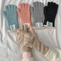 코하루 패치 소프트 니트 핑거홀 장갑 (25G002)