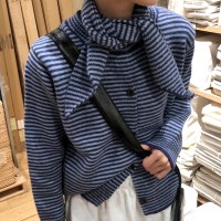 [스카프세트] 쥬디 단가라 오버핏 니트 가디건