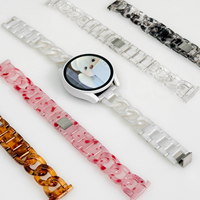 엔터콘 갤럭시워치 7 6 5 4 투명 슬림 체인 메탈 스트랩 밴드 시계 