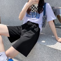 [2COLOR] 캐주얼 스트링 특양면 5부 밴딩 팬츠 트레이닝 바지