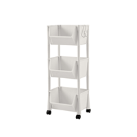 바퀴달린 이동식 트롤리 선반 3단 수납장 틈새 주방 거실 조립식 카