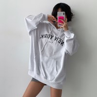 여자 빅사이즈 캠퍼스룩 레터링 후드 티셔츠