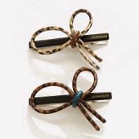 제이로렌 슬림라인 호피 리본 집게핀 H01335