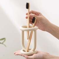 플라브 세라믹 오브제 디스펜서 브러쉬 칫솔 꽂이