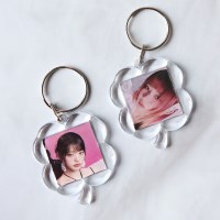 네잎클로버 증사 증명사진 액자 키링 포토 포카 홀더 열쇠고리 키홀