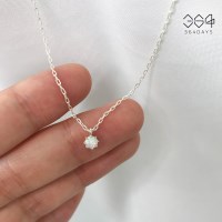 925실버 오팔목걸이 10월 탄생석목걸이 데일리 얇은체인 목걸이