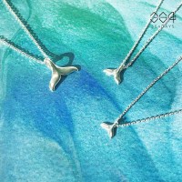 925실버 고래꼬리 목걸이 펜던트 소 사이즈 돌고래 행운목걸이