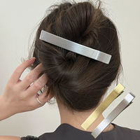 일자 메탈 집게핀 머리핀 올림머리 반묶음 여성 왕 헤어집게핀
