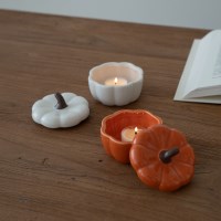 펌킨 캔들홀더 티라이트 도자기 캔들 홀더