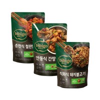 비비고 춘천철판닭갈비 700g x1+간장찜닭700g x1+돼지불고기400g x1