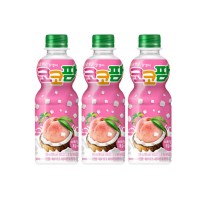 코코팜 피치핑크 복숭아 탱글 알갱이 음료 300ml 24개