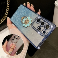 갤럭시S25 플러스 울트라 엣지 플라워링큐빅 글리터풀커버케이스