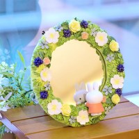 일본 캐릭터 미피 Flower Miffy 플라워 리스 미러 거울