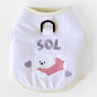 스트라이프 커스텀 조끼 하네스 (핑크)