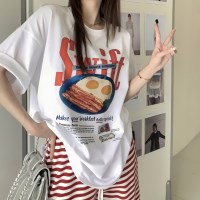 [SALE]여성 SWIFT 뉴트로 브런치 루즈 반팔 티셔츠