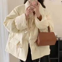 [SALE]여성 버튼 코튼 패딩 스타일 다운 점퍼 자켓