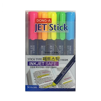 동아 고체 형광펜 제트 스틱 타원형 5색 세트
