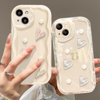 갤럭시 크림물결 하트 입체 TPU 케이스 S25