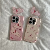fuzzy ribbon bunny 디자인 [하드 폰케이스]