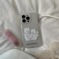 vintage heart bear 디자인 [반투명 폰케이스]